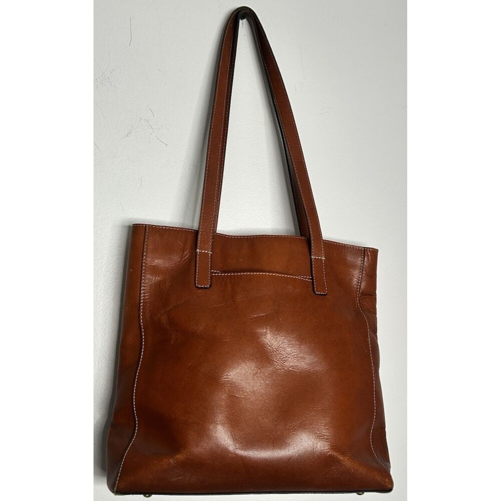 Patricia Nash Viana Leather North South Tote Bag Brown Business Corporate Career